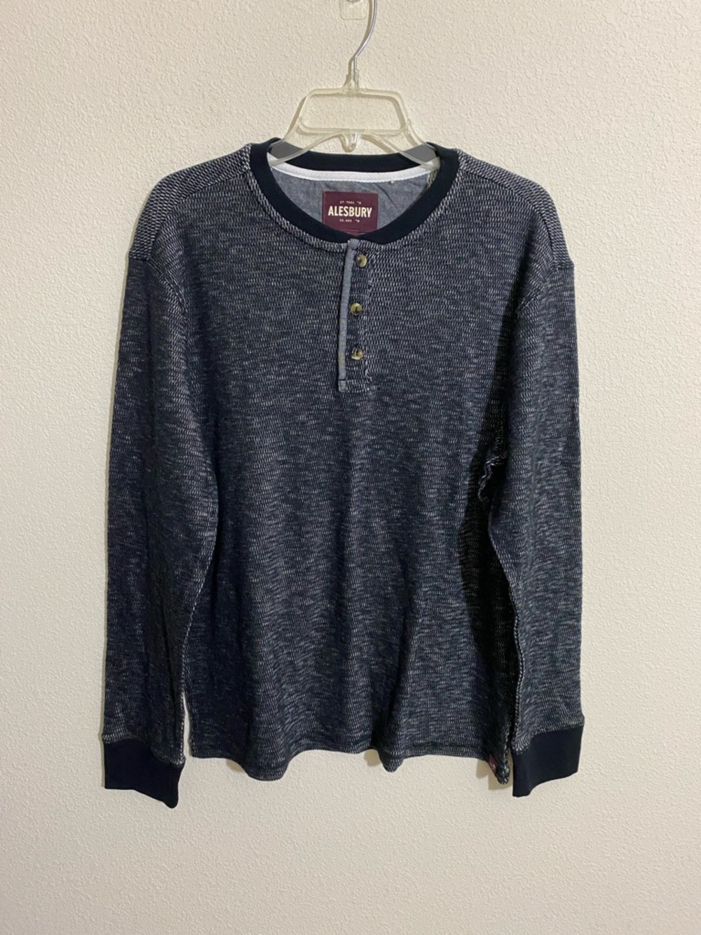 NWOT ALESBURY Henley Long Sleeve T-Shirt Men's Size L